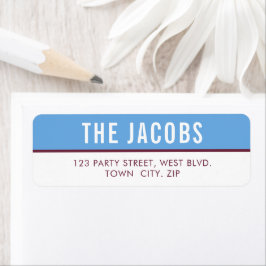 SMART Bold Minimale eenvoudige type sportieve blau Etiket