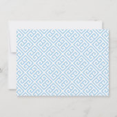 Smart Bord Blauw Boxwood Bunny Boy Baby shower Bedankkaart (Achterkant)