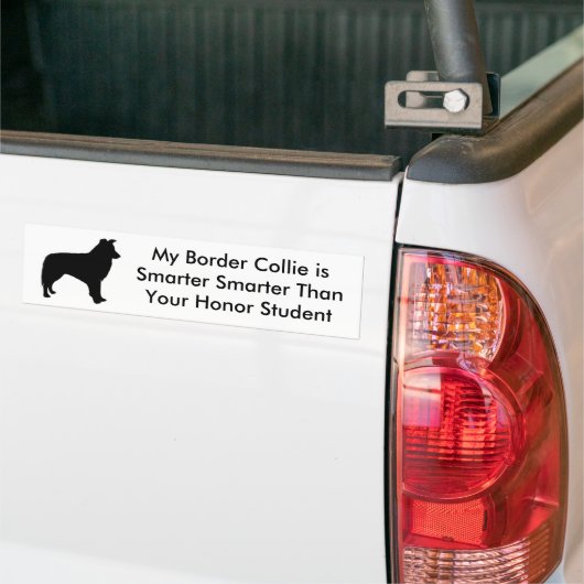 Smart Border Collie Bumpersticker (Op Truck)