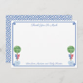 Smart Boxwood 4 van juli bruiloft of Baby shower Bedankkaart (Voorkant / Achterkant)