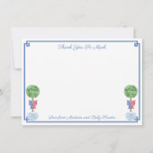 Smart Boxwood 4 van juli bruiloft of Baby shower Bedankkaart (Voorkant)