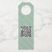 Smart Boxwood met rode Prettige feestdagen Flessenhanger (Achterkant)