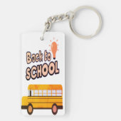 Smart Brain Acryl Sleutelhanger - Schattige Terug  (achterkant)