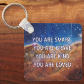 Smart Brave Kind Geliefd  Sleutelhanger (Voorkant)