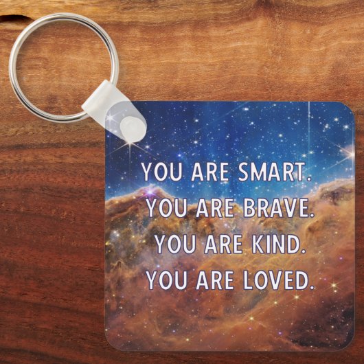 Smart Brave Kind Geliefd Sleutelhanger (Voorkant)