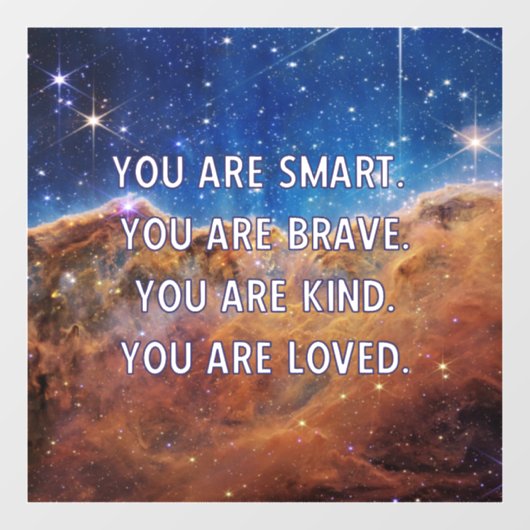 Smart Brave soort geliefd Raamsticker (Vel)