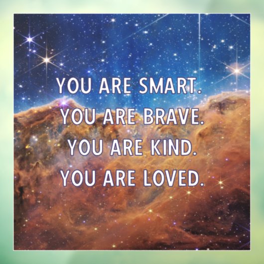 Smart Brave soort geliefd Raamsticker (Vel 3)