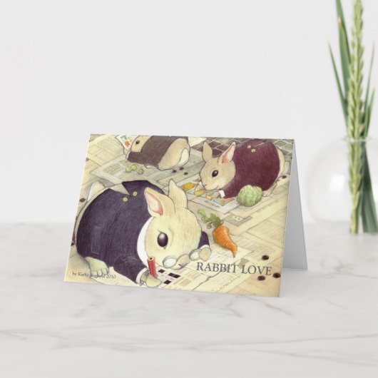 SMART BUNNIES beroemd gemaakt door Kathy Borla Feestdagen Kaart (Voorkant)