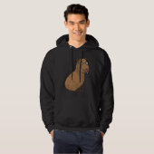 Smart Capybara with Glasses Work Outfit Home offic Hoodie (Voorkant volledig)
