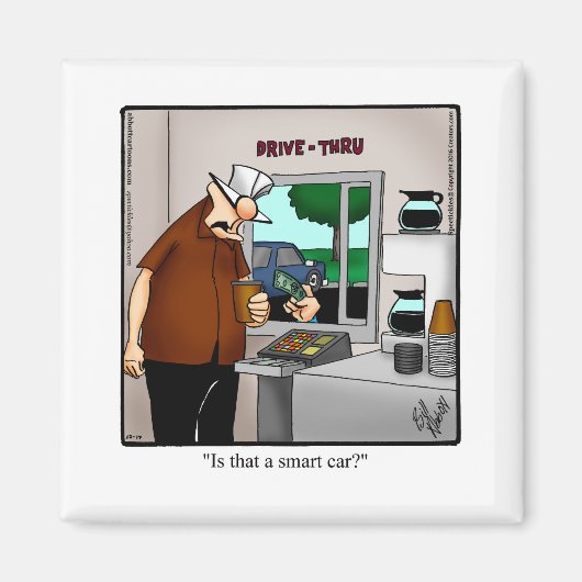 Smart Car Humor Koelkastmagneet Magneet (Voorkant)
