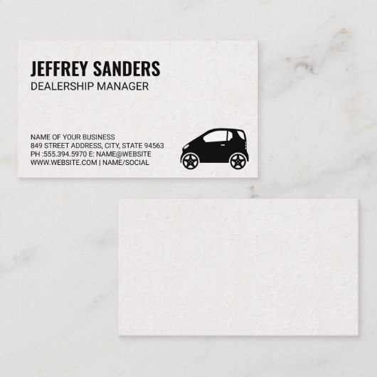 Smart Car-pictogram Visitekaartje (Voorkant / Achterkant)