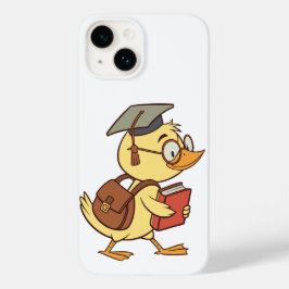 Smart Cartoon Duck Student Afstuderen Case-Mate iPhone 14 Hoesje