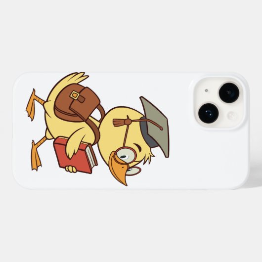 Smart Cartoon Duck Student Afstuderen Case-Mate iPhone Case (Achterkant (horizontaal))