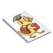 Smart Cartoon Duck Student Afstuderen Notitieboek (Rechterzijde)