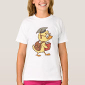 Smart Cartoon Duck Student Afstuderen T-shirt (Voorkant)