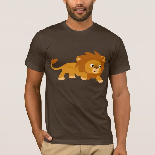Smart Cartoon Lion T-shirt (Voorkant)