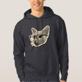 Smart Cat Design with Glasses  Hoodie (Voorkant)