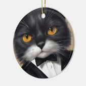 Smart Cat Keramisch Ornament (Links)