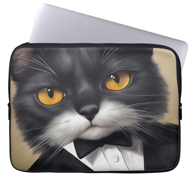 Smart Cat Laptop Sleeve (Voorkant)