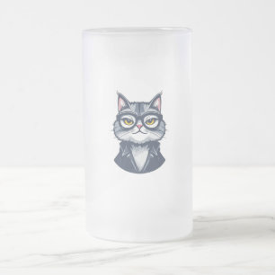 Smart Cat met glazen Frosted Glass Mok
