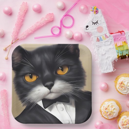 Smart Cat Papieren Bordje (Feest)