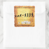 Smart Caveman: Doe Wiskunde Advance Menselijke Sti Vierkante Sticker (Tas)