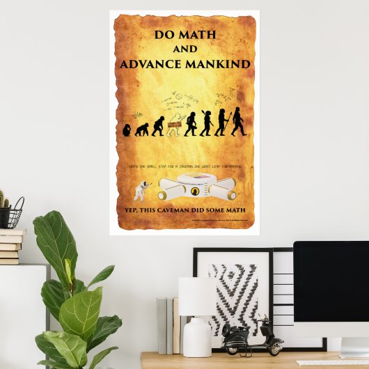 Smart Caveman: Doe Wiskunde en vervolg Poster van (Thuiskantoor)