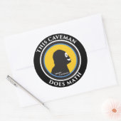 Smart Caveman Stickers: Deze holbewoner doet Wisku Ronde Sticker (Envelop)