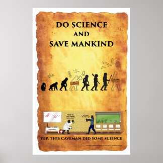 Smart Caveman: Wetenschap doen en Poster van de me