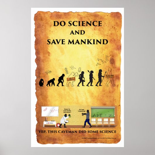 Smart Caveman: Wetenschap doen en Poster van de me (Voorkant)