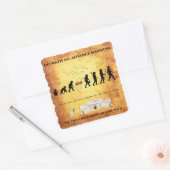 Smart Cavewoman: Doe Wiskunde en Advance Mankind S Vierkante Sticker (Envelop)