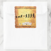 Smart Cavewoman: Doe Wiskunde en Advance Mankind S Vierkante Sticker (Tas)