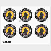 Smart Cavewoman Stickers: Deze Cavewoman leest Boo Ronde Sticker (Vel)