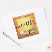 Smart Cavewoman: Wetenschap redt de mensheid Stick Vierkante Sticker (Envelop)