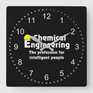 Smart Chemical Engineer Vierkante Klok