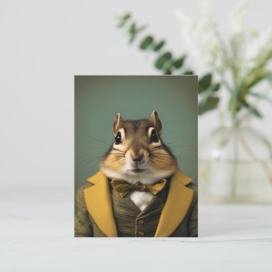 Smart Chipmunk Briefkaart (Staand voorkant)