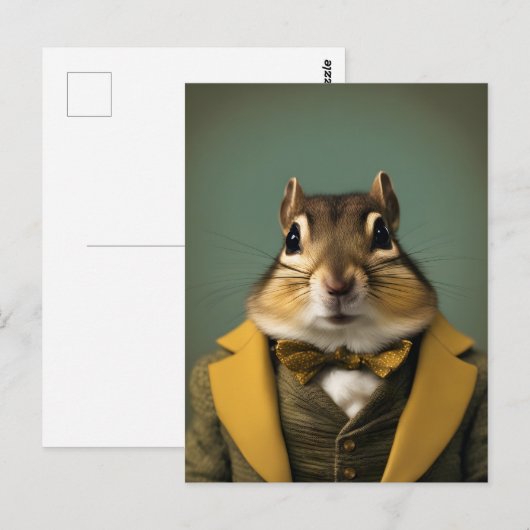 Smart Chipmunk Briefkaart (Voorkant / Achterkant)