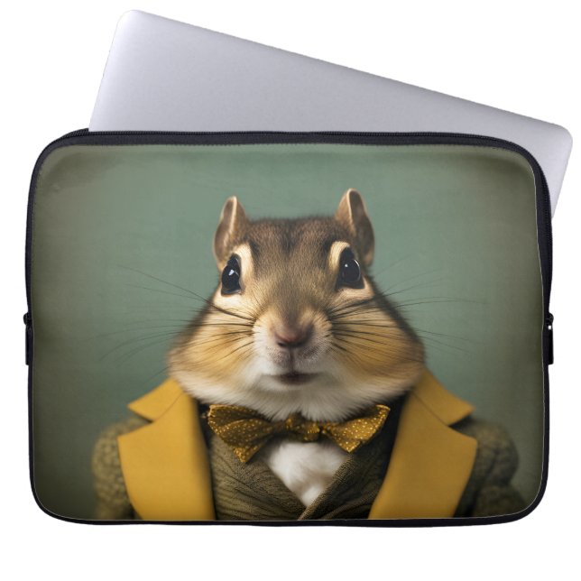 Smart Chipmunk Laptop Sleeve (Voorkant)