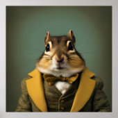 Smart Chipmunk Poster (Voorkant)