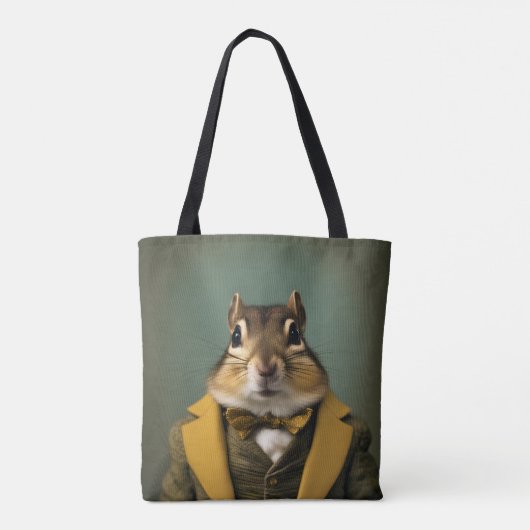 Smart Chipmunk Tote Bag (Achterkant)