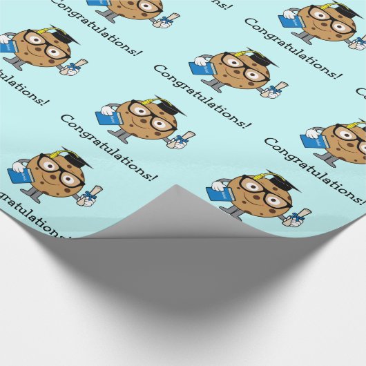 Smart Chocolate Chip Cookie Afstuderen met Diploma Cadeaupapier (Hoek)