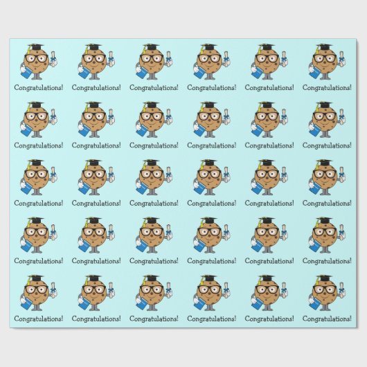 Smart Chocolate Chip Cookie Afstuderen met Diploma Cadeaupapier (Vlak)