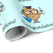 Smart Chocolate Chip Cookie Afstuderen met Diploma Cadeaupapier (Rol Hoek)