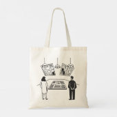 smart city control hub, futuristisch commandocentr tote bag (Achterkant)