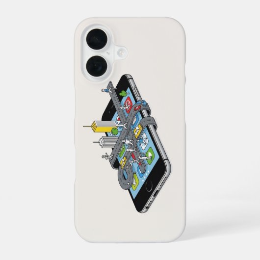 Smart City op een iPhone 16-Hoesje iPhone 16 Hoesje (Achterkant)