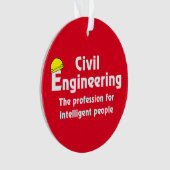 Smart Civil Engineer Ornament (voorkant)