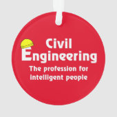 Smart Civil Engineer Ornament (achterkant)
