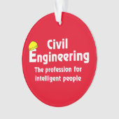 Smart Civil Engineer Ornament (voorkant)