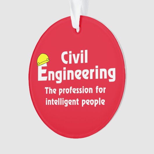 Smart Civil Engineer Ornament (voorkant)