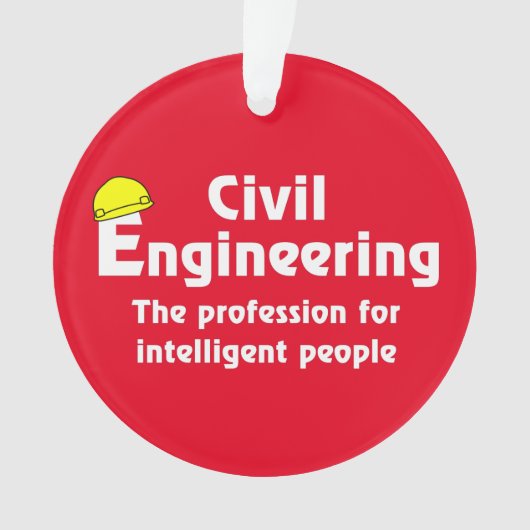 Smart Civil Engineer Ornament (voorkant)
